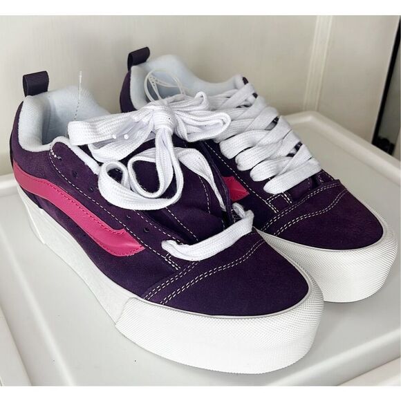 Vans Knu Stacked platform sneakers in purple and pink Nwt Size 9 - Picture 2 of 9